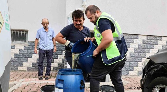 Talas'ta atık yağlar ekonomiye dönüşüyor