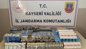 Yol kontrolü yapılan kamyonda 640 paket kaçak sigara bulundu