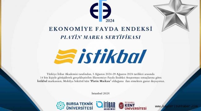 İstikbal'e "Platin" Ödül