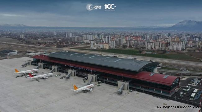 Kayseri Havalimanı'nda 10 ayda 2 milyon 208 bin kişiye hizmet verildi