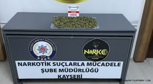 Kayseri'de 1 kilo uyuşturucu ele geçirildi