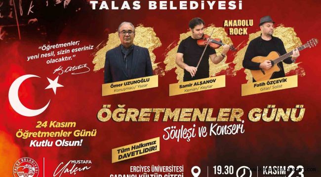 Talas'ta Öğretmenler Günü için özel program