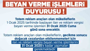 Büyükşehirden ilan ve reklam vergisi beyan verme işlemleri duyurusu