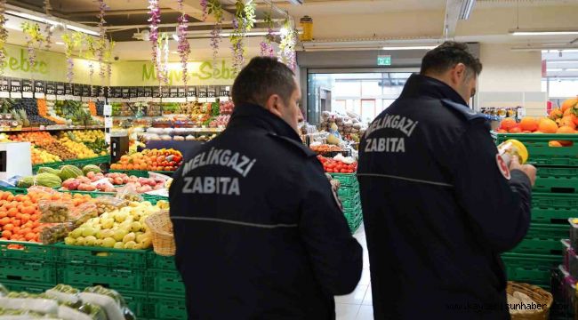 Melikgazi Belediyesi zabıta ekipleri fahiş fiyata karşı sahada