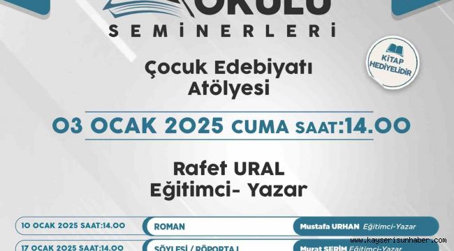 Talas'ın Yazar Okulu seminerlerinde bu hafta Rafet Ural konuk olacak