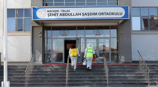 Talas'ta okullara yarıyıl temizliği