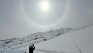 Işık halkası 'halo', Erciyes'te görüntülendi